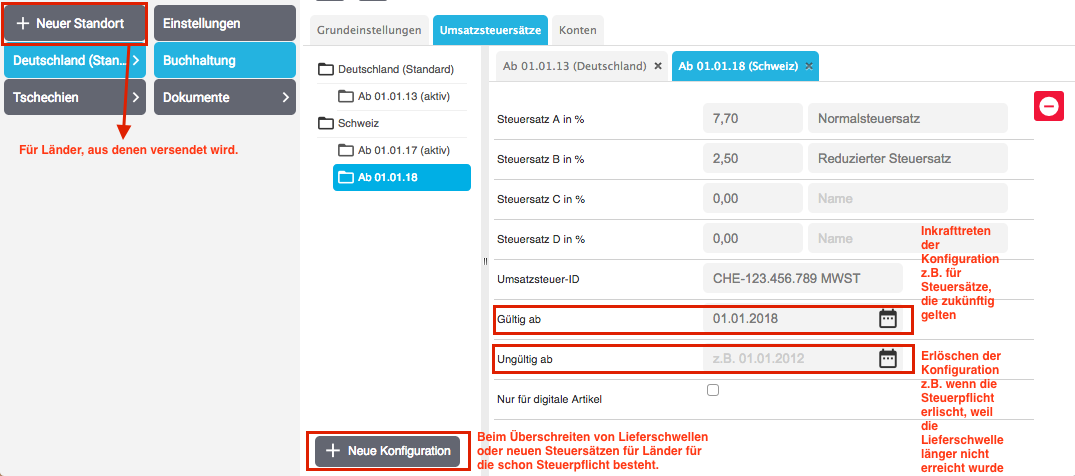 Steuereinstellungen plentymarkets erklärt